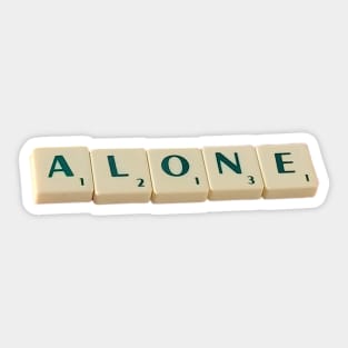 Alone Letter Tiles 2020 Sticker